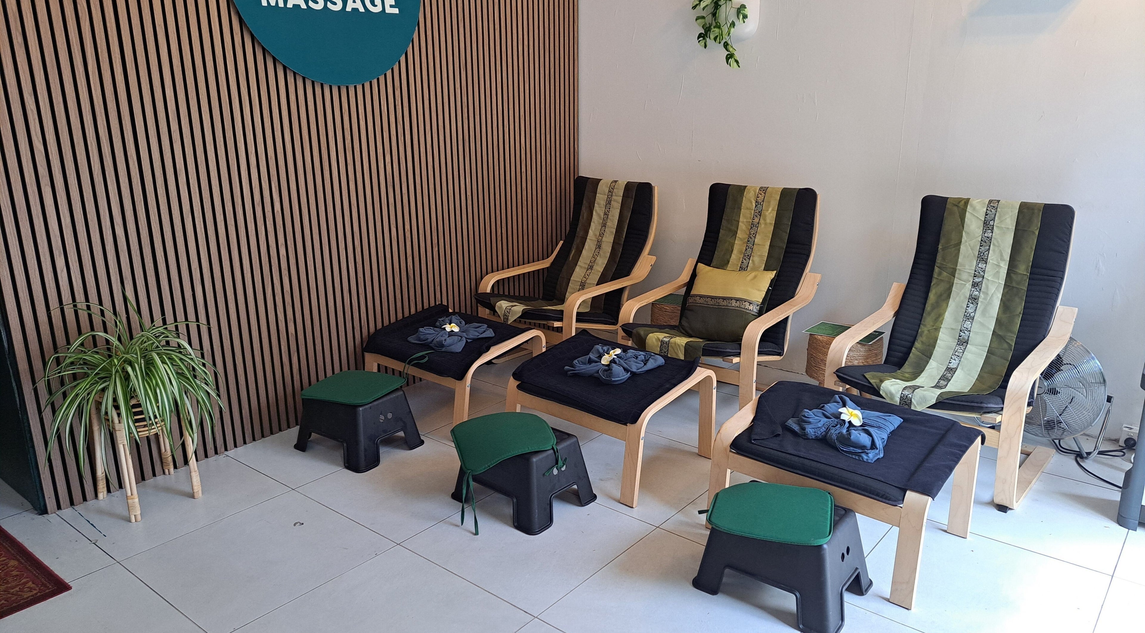 Relaxing massage chairs at Balance Thai Massage (Melbourne CBD), Melbourne, Victoria, AU, offering tranquility.