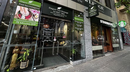 Entrance of Elegant Thai Massage in Melbourne, Australia, AU offering relaxing massage services.