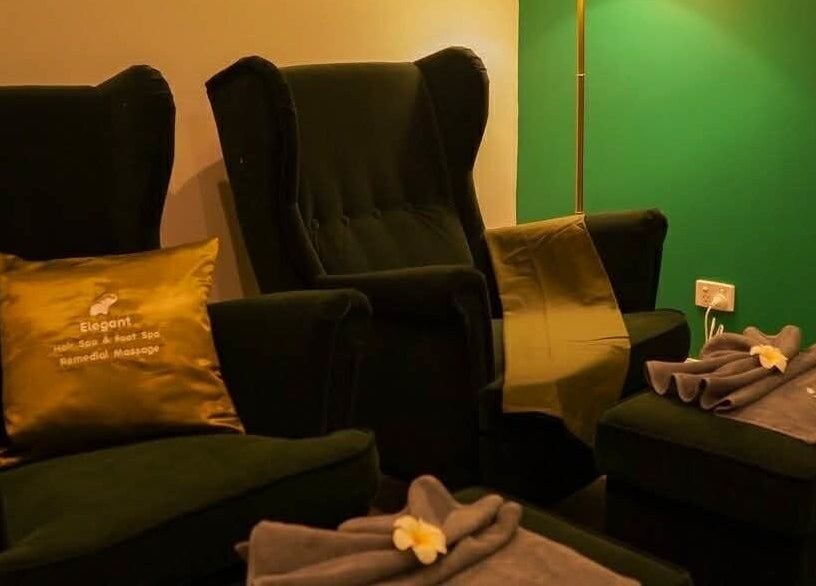 Relaxing lounge area at Elegant Thai Massage, Hair Spa and Foot Spa, Melbourne, Victoria, AU.