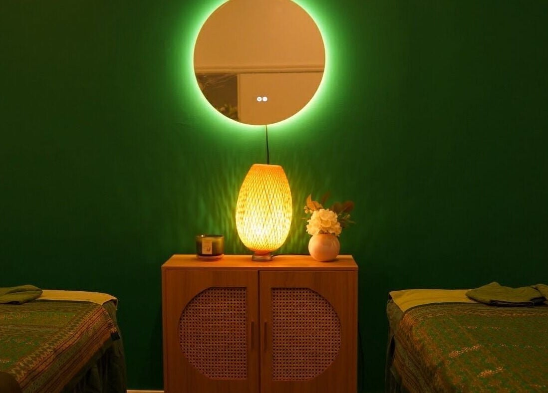 Relaxing massage room at Elegant Thai Massage, Hair Spa and Foot Spa, Melbourne, Victoria, AU.