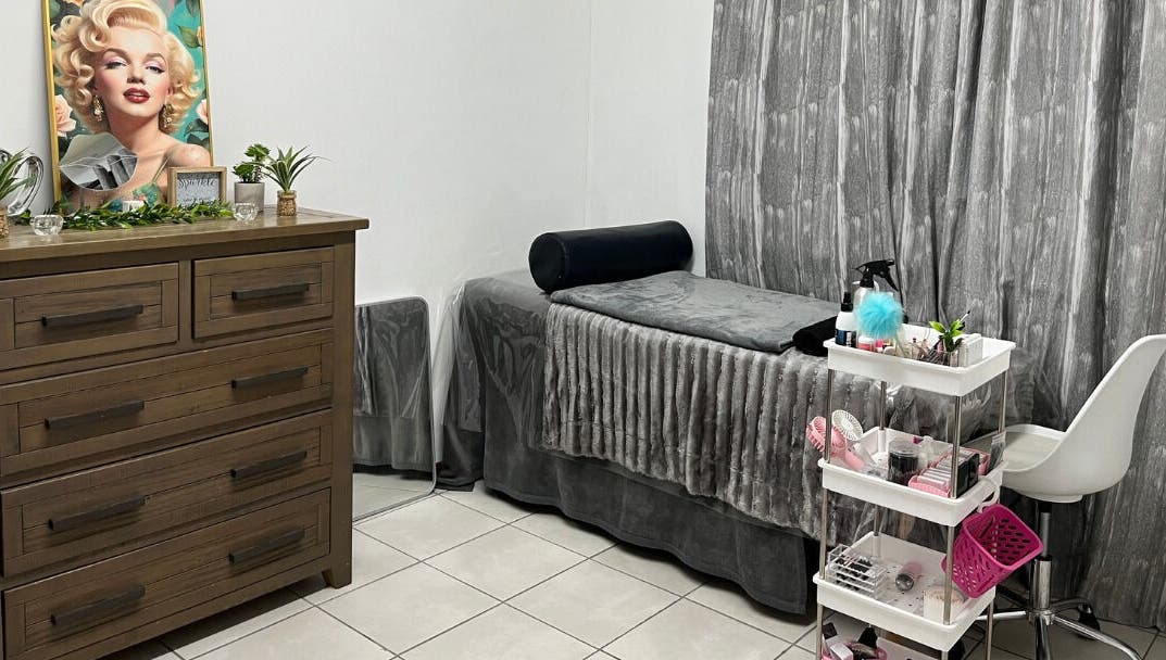 Elegant beauty treatment room at Get It Bae Cpt, Cape Town, Western Cape, ZA, featuring plush furnishings and decor.