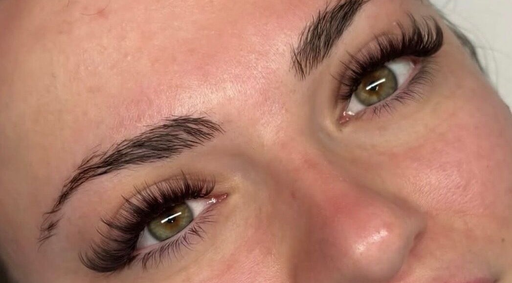 Close-up of beautifully enhanced lashes at Face Studios, Coulsdon, England, GB.