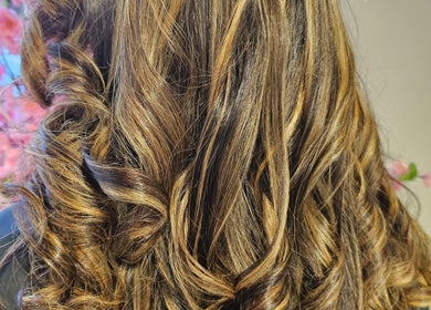 Beautifully styled curls at Style and Smile Beauty Parlour, Hamilton, Waikato, NZ.