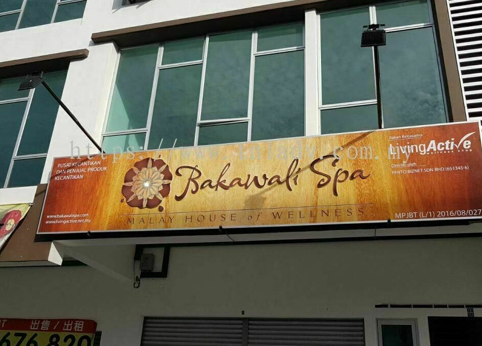 Exterior sign of Bakawali Spa® - Taman Universiti in Skudai, Johor, MY, showcasing its inviting wellness ambiance.