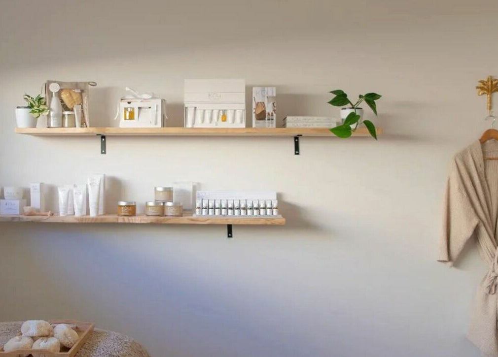 Beauty products and robe at The Beauty Room Florida Beach, Dawesville, Western Australia, AU.