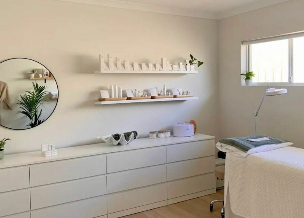 Calming treatment room at The Beauty Room Florida Beach, Dawesville, Western Australia, AU.