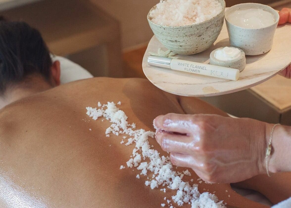 Exfoliation spa treatment at The Beauty Room Florida Beach in Dawesville, Western Australia, AU.