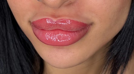 Glossy lips cosmetic tattoo service at CarlyCosmeticTattoo, Manchester, England, GB.