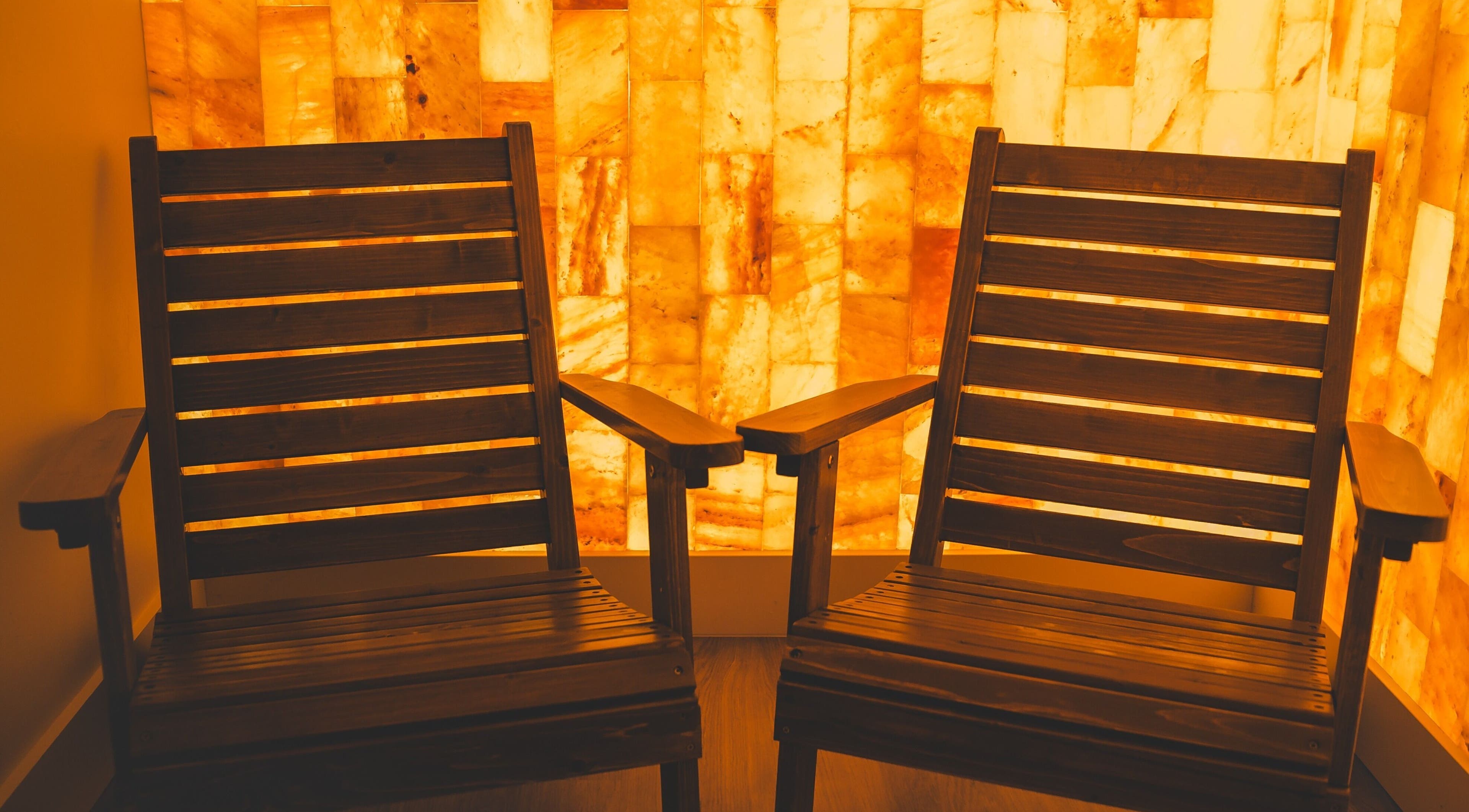 Relax in salt room therapy at Wagner Aesthetic Studio, De Pere, Wisconsin, US. Experience wellness and tranquility.