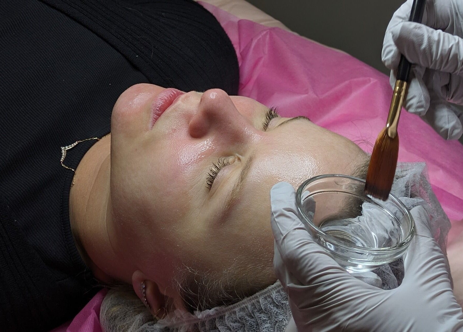 Facial treatment at European Beauty in Everett, Washington, US, highlighting skincare expertise.