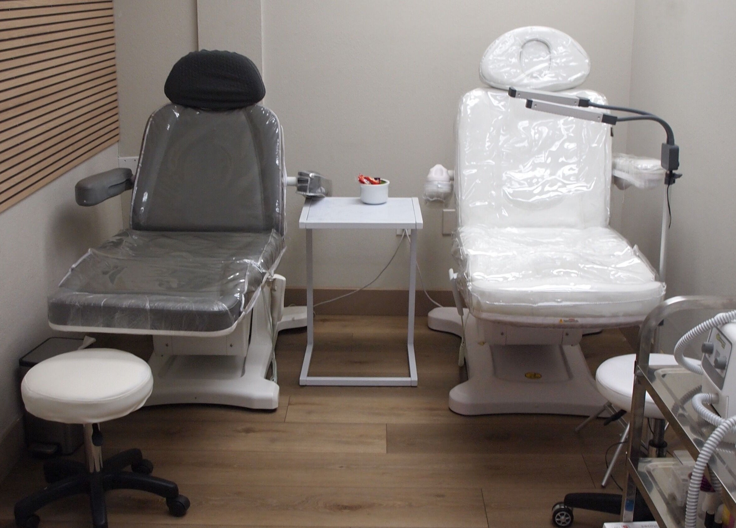 Comfortable treatment chairs at European Beauty, Everett, Washington, US, offering a tranquil wellness experience.