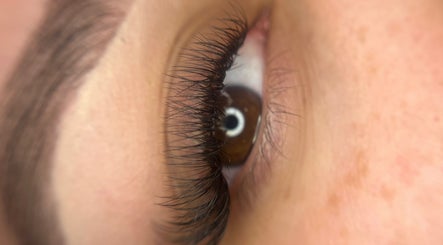 Close-up of elegant eyelashes at Maria Ramos, London, England, GB.