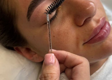 Lash treatment at Maria Ramos, London, England, GB, highlighting professional beauty care.