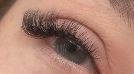 Close-up of eyelash extensions by Jordy Lashed Me, Penwortham, England, GB.