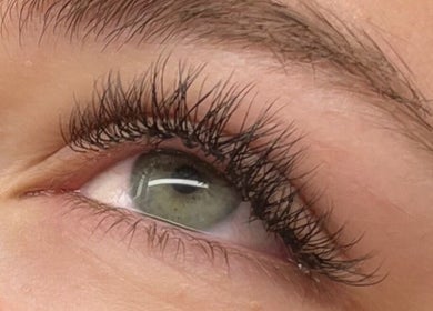 Close-up of expertly applied lashes at Jordy Lashed Me, Penwortham, England, GB.