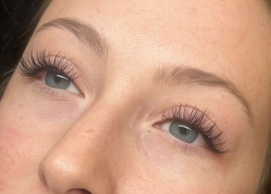 Close-up of expertly applied lashes at Jordy Lashed Me, Penwortham, England, GB.