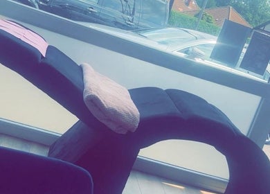 Comfortable salon chair at Lani’s Lashes, Sheffield, England, GB ready for beauty treatments.