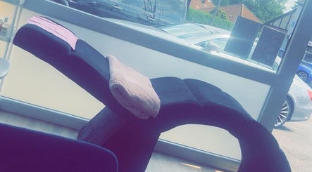 Comfortable salon chair at Lani’s Lashes, Sheffield, England, GB ready for beauty treatments.