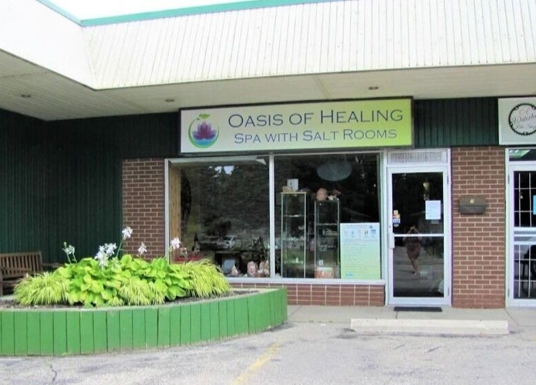 Front view of Oasis of Healing Spa with Salt Rooms in Waterloo, Ontario, CA, showcasing a calming entry.