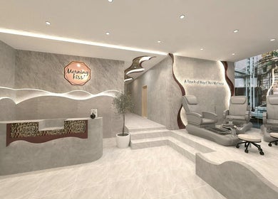 Modern spa interior at Morning Kiss Blissful Head Spa Nail Salon Manicure Onsen, Bangkok, Bangkok, TH.