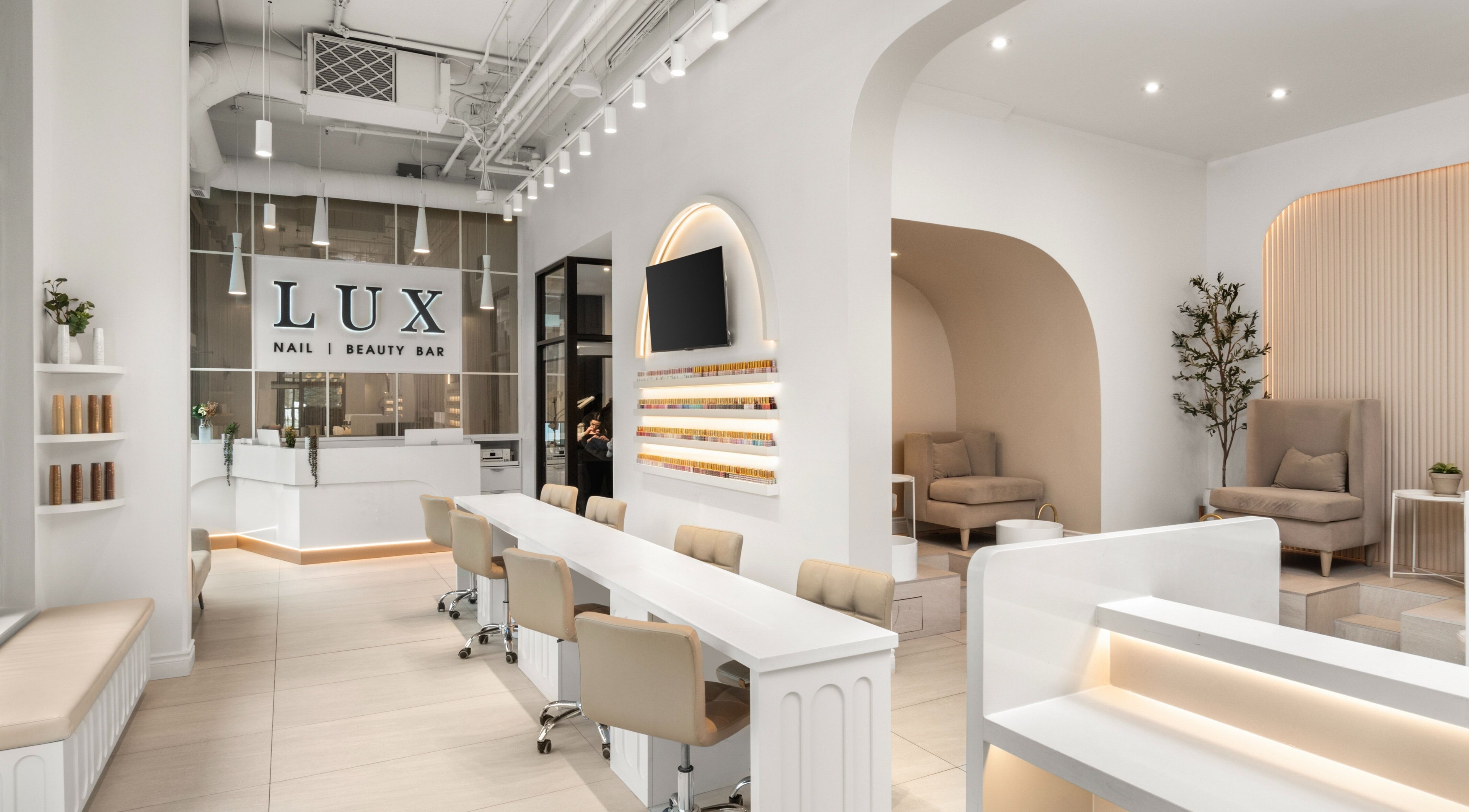 Lux Nail Beauty Bar • Grimsby offers a chic and serene atmosphere in Grimsby, Ontario, CA.