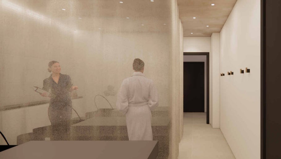 Lux Beauty Bar • Head Spa in Grimsby, Ontario, CA features a serene and modern interior with soothing lighting.