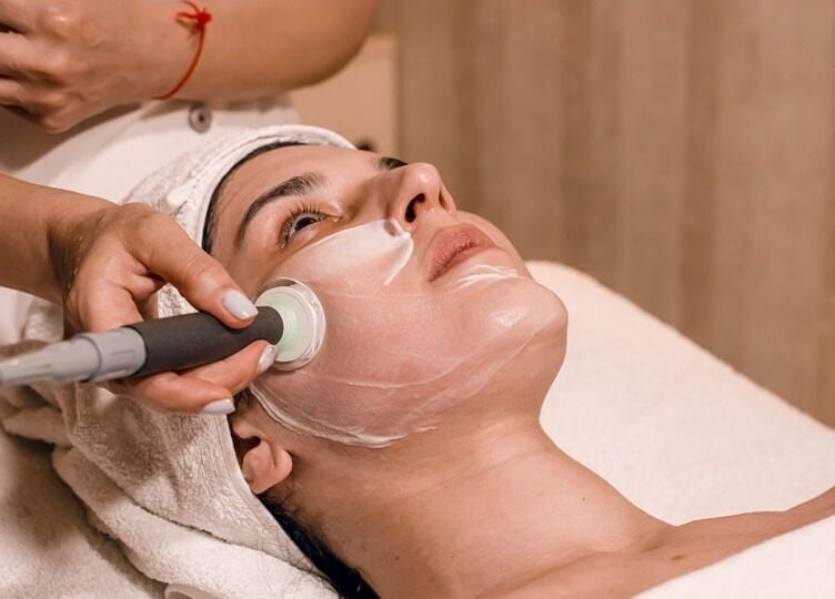 Facial treatment at Premier Spa and Aesthetics, T'bilisi, Tbilisi, GE, enhancing skin radiance.
