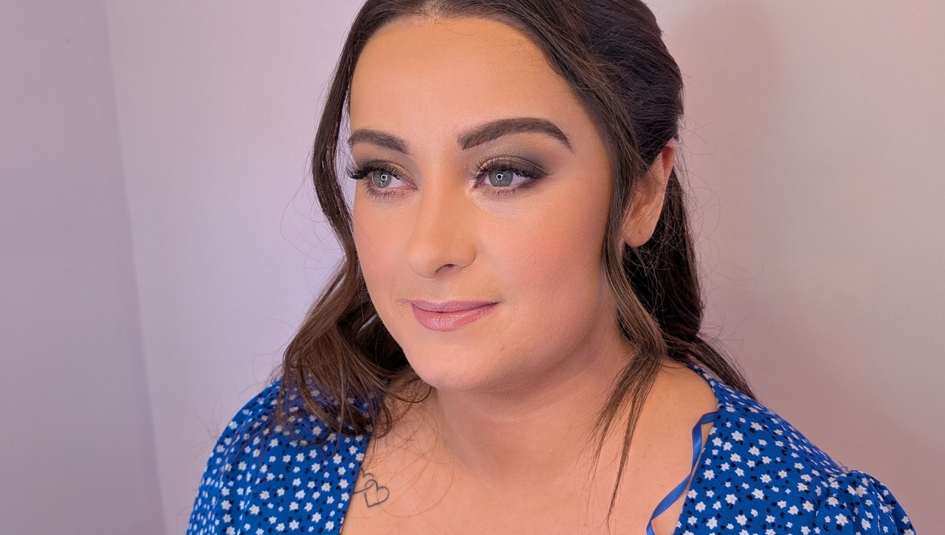 A woman with exquisite makeup at Lisa Naughton Mua in Athleague, County Roscommon, IE.