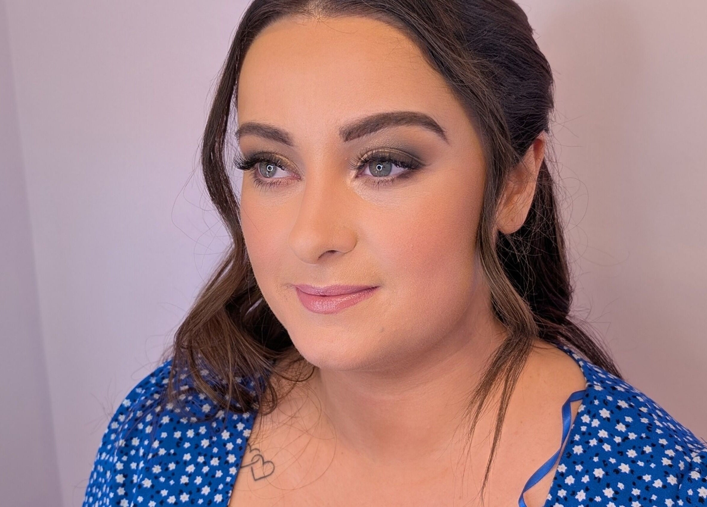 A woman with exquisite makeup at Lisa Naughton Mua in Athleague, County Roscommon, IE.