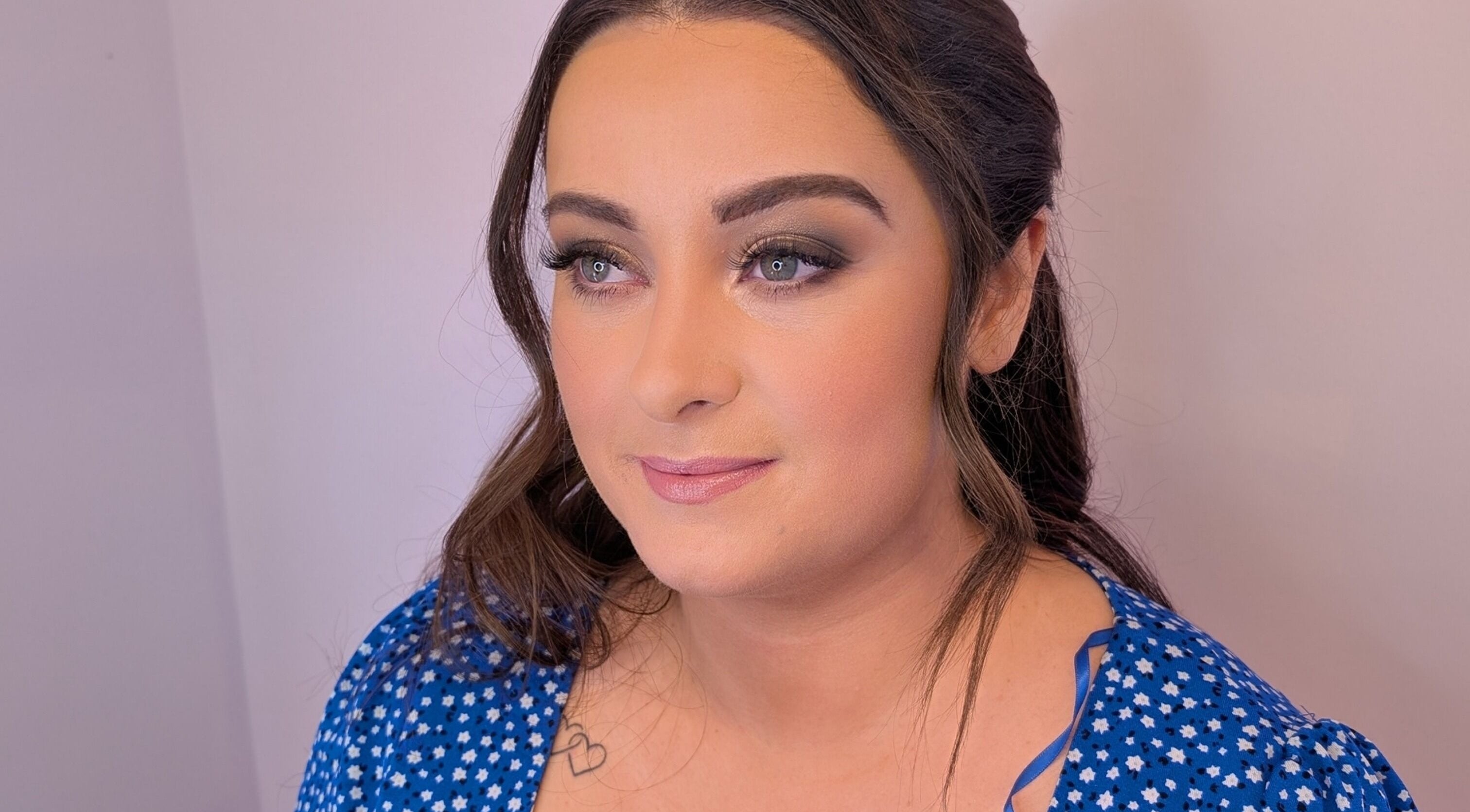 A woman with exquisite makeup at Lisa Naughton Mua in Athleague, County Roscommon, IE.