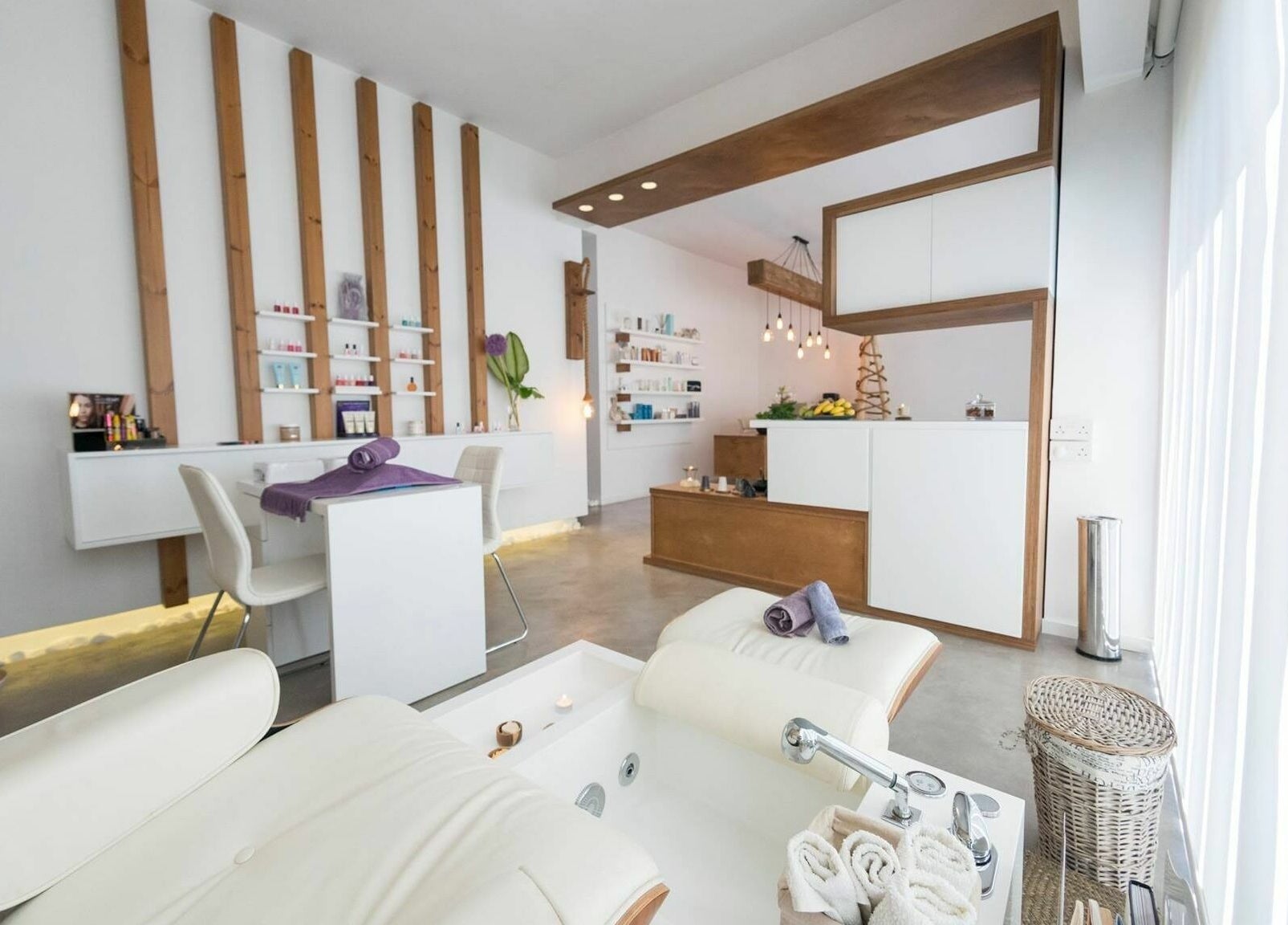 Luxurious interior of Suenso Spa in Limassol, Limassol, CY with modern décor and wellness facilities.