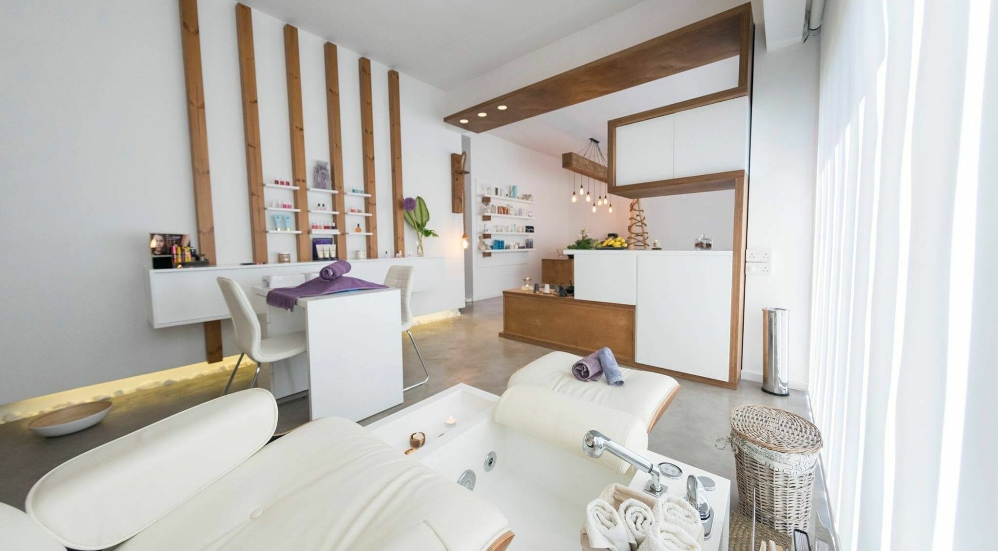 Luxurious interior of Suenso Spa in Limassol, Limassol, CY with modern décor and wellness facilities.