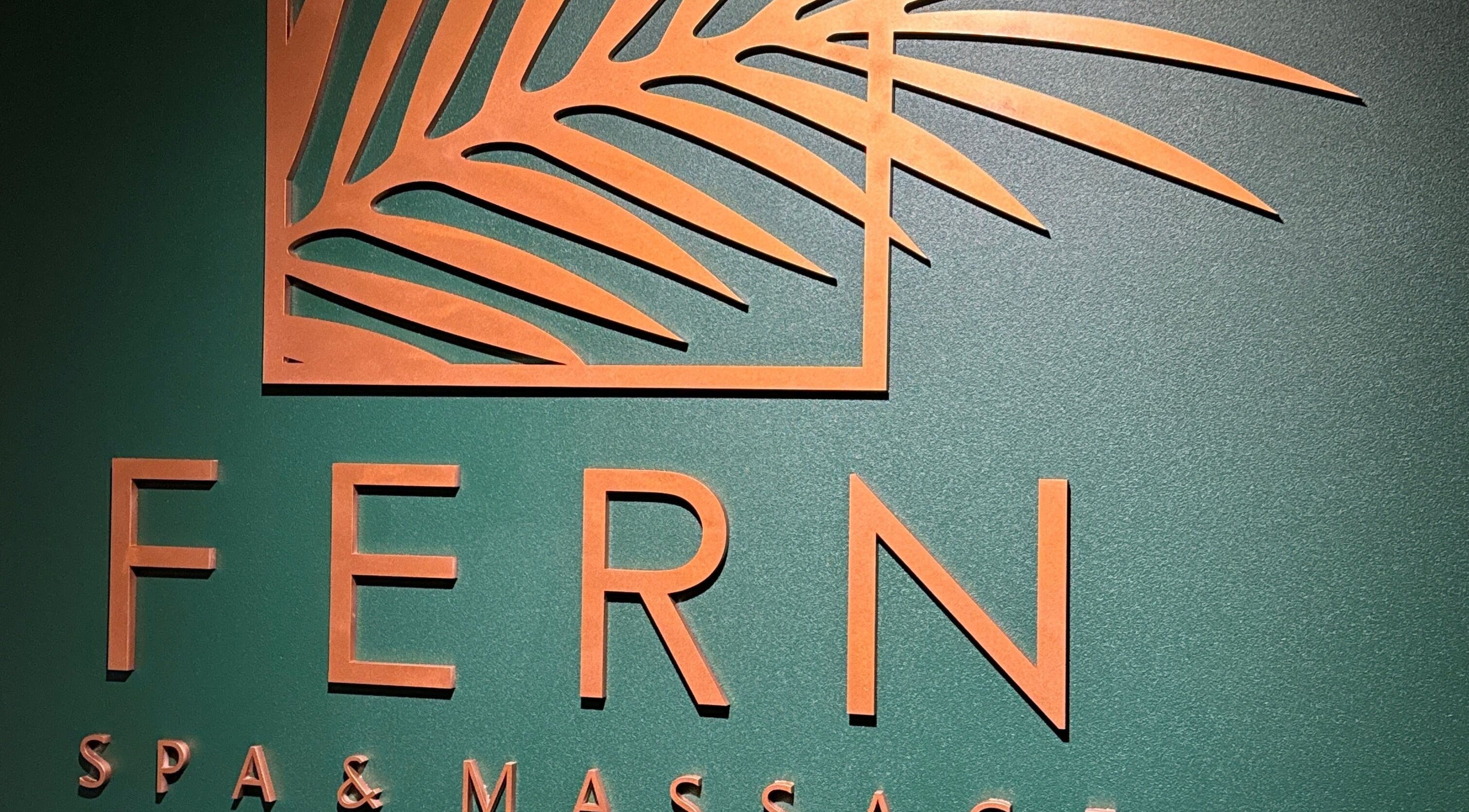 Fern Spa & Massage logo features elegant fern design, located in Auckland, Auckland, NZ.