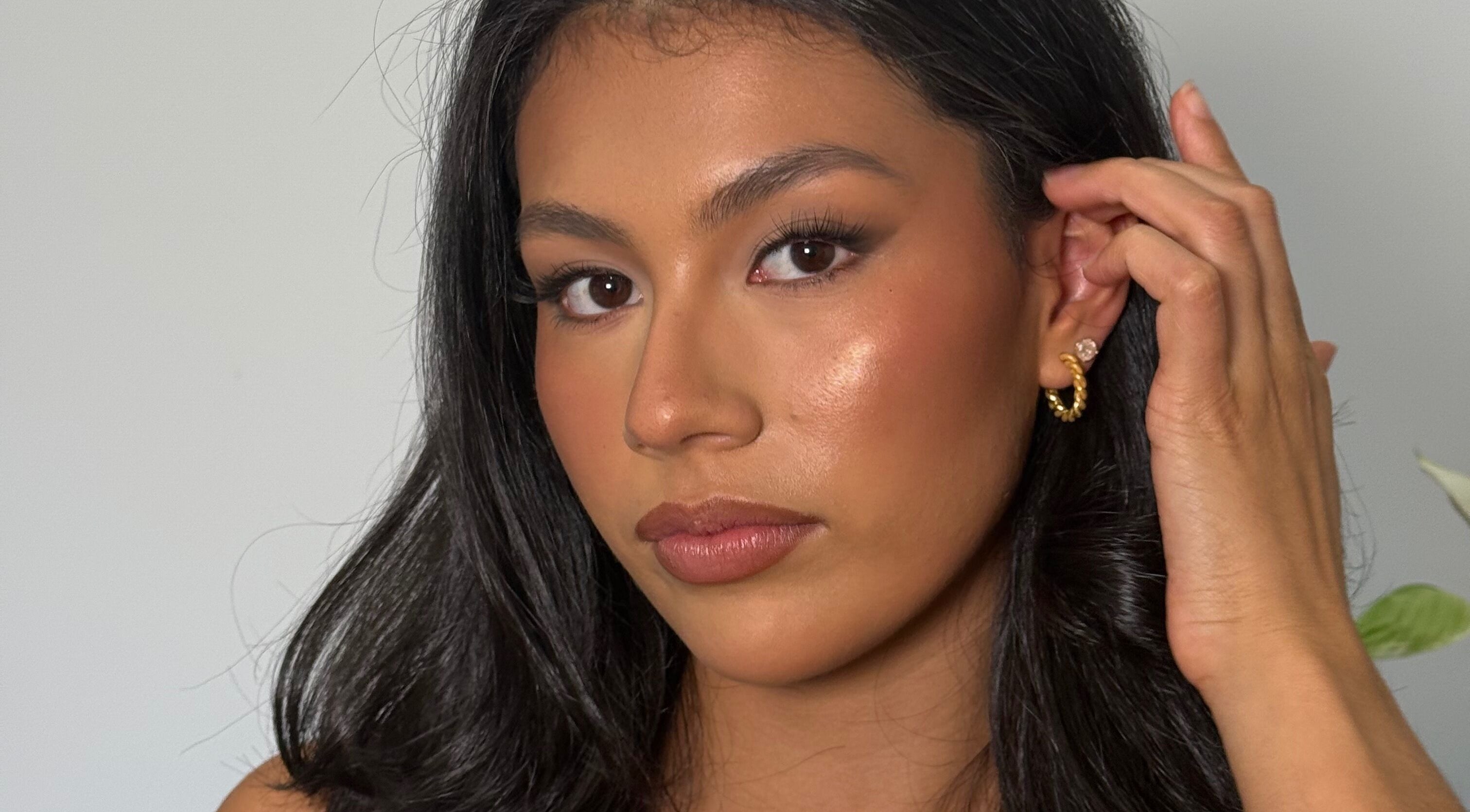 Close-up of a woman with radiant makeup at Faces By Jana, Melbourne, Victoria, AU.