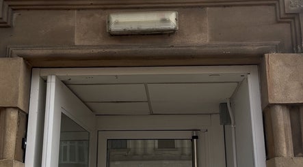 Entrance to By Leah at Whitley Bay, England, GB, showcasing modern architecture.
