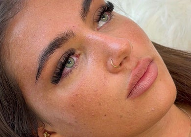 Beautifully enhanced eyelashes at By Leah, Whitley Bay, England, GB, showcasing expert beauty techniques.