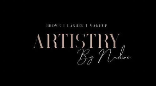 Artistry By Nadine logo in elegant script, Frodsham, England, GB.