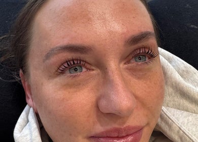 Close-up of lash lift at Beauty by Joanne, Dundee, Scotland, GB.
