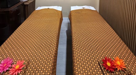 Massage beds at Wandee Thai Massage LTD, Staines-upon-Thames, England, GB, offering a tranquil ambiance.