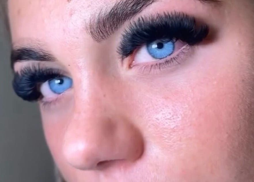 Close-up of lush lashes at LashKlinic in Bradford, England, GB. Enhance your beauty with expert eyelash services.