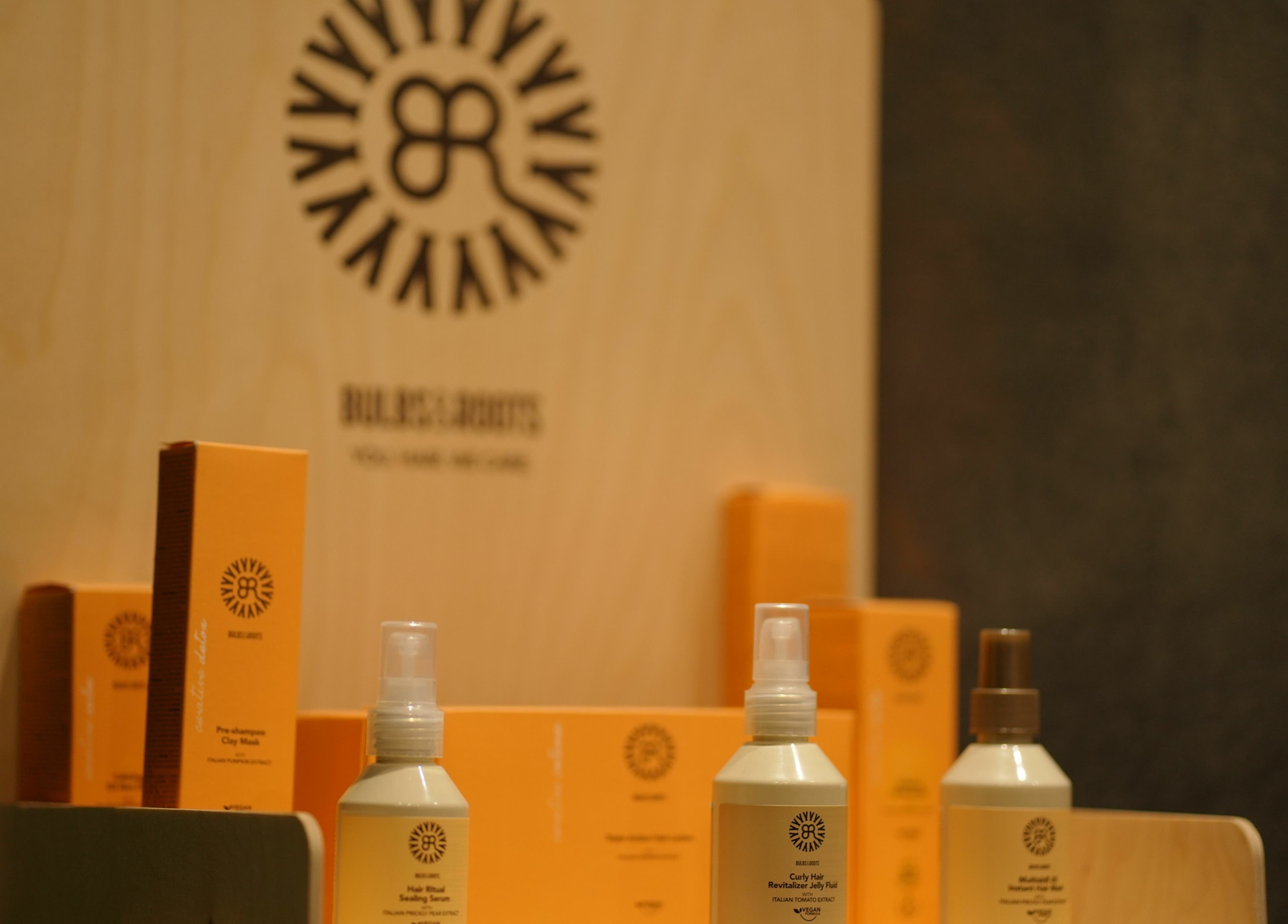 Luxurious hair care products displayed at Fit Social in Dubai, Dubai, AE.