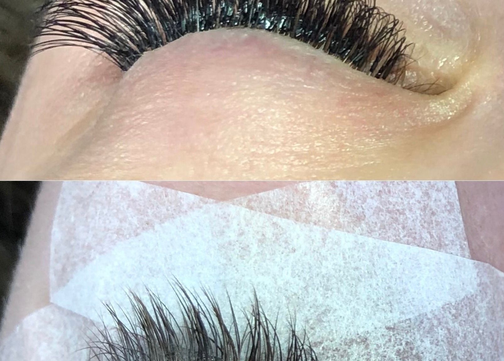 Close-up of eyelash extensions applied at Be.You.Tiful, Fivemiletown, Northern Ireland, GB.