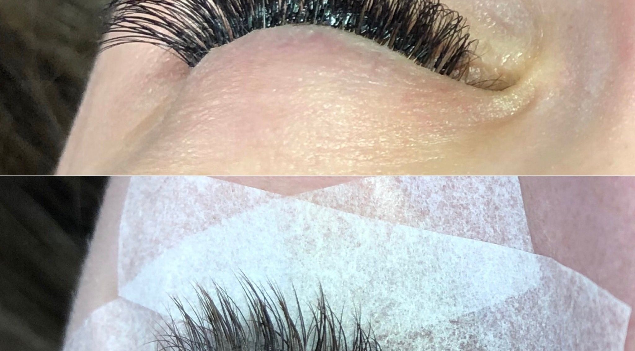 Close-up of eyelash extensions applied at Be.You.Tiful, Fivemiletown, Northern Ireland, GB.