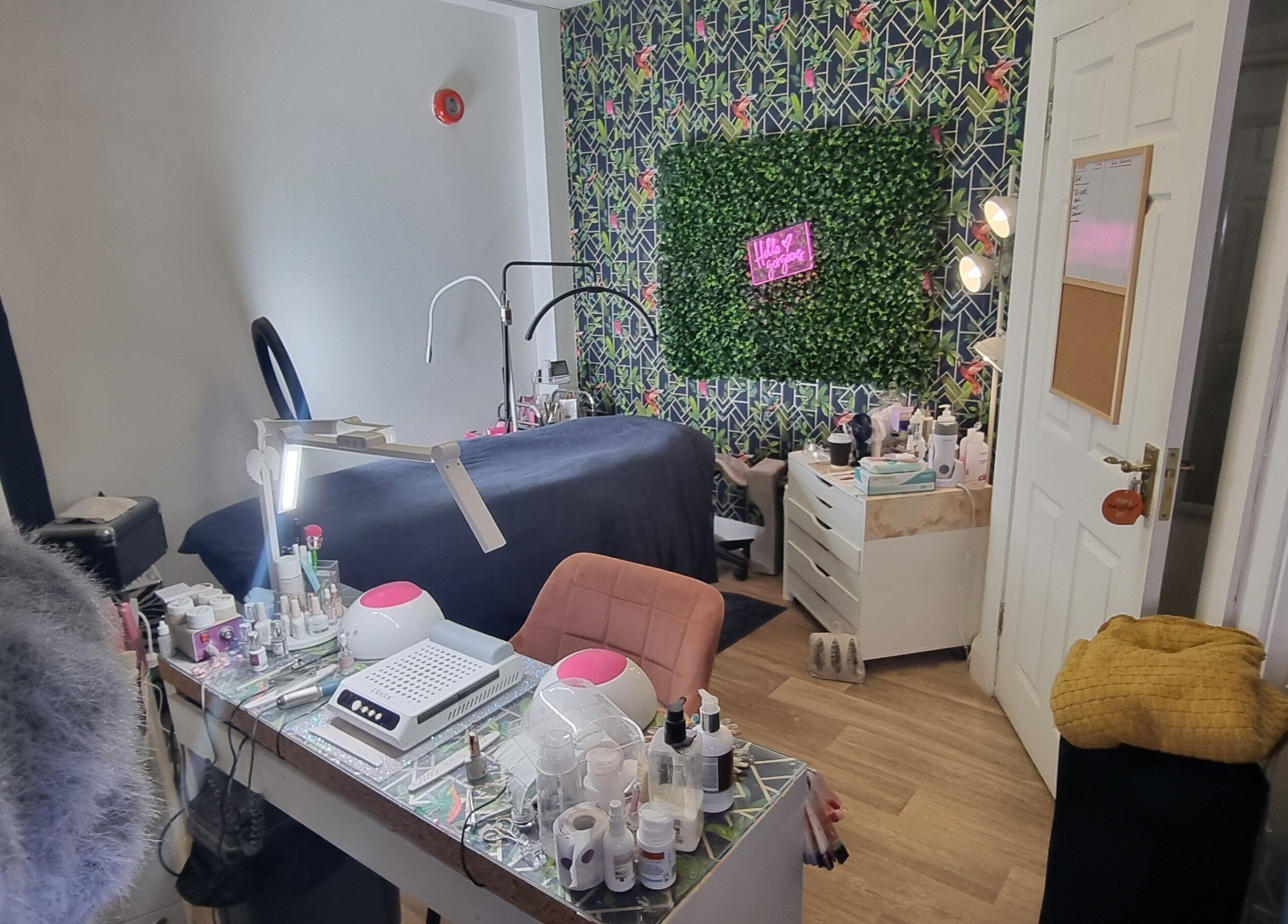 Cozy beauty treatment room at Be.You.Tiful, Fivemiletown, Northern Ireland, GB, featuring a tranquil setup.