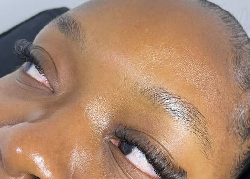Close-up of eyelash extensions at TFG Polokwane Branch in Polokwane, Limpopo, ZA.