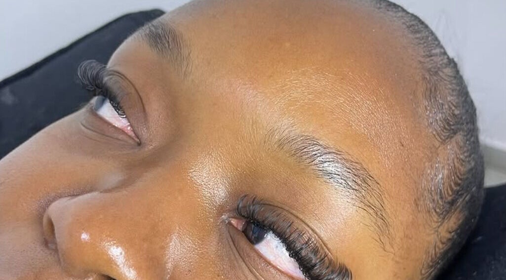 Close-up of eyelash extensions at TFG Polokwane Branch in Polokwane, Limpopo, ZA.
