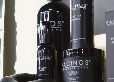Produse Pacinos la The Godfather Barbershop, București, RO, pentru un stil deosebit.