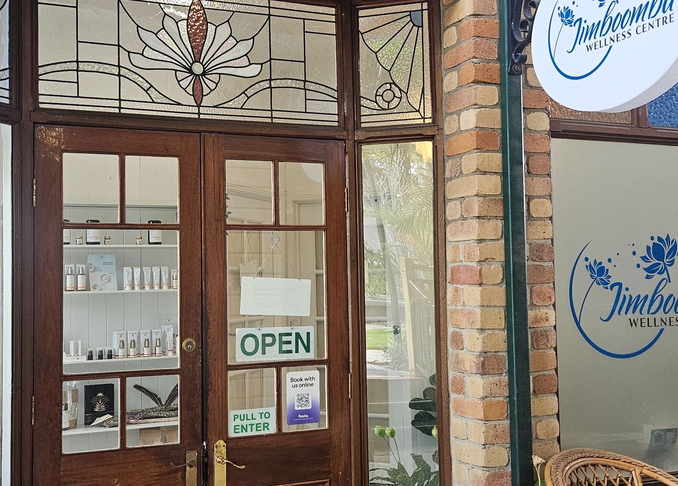 The inviting entrance of Jimboomba Esthetics | Skin | Brows | Lashes in Jimboomba, Queensland, AU.