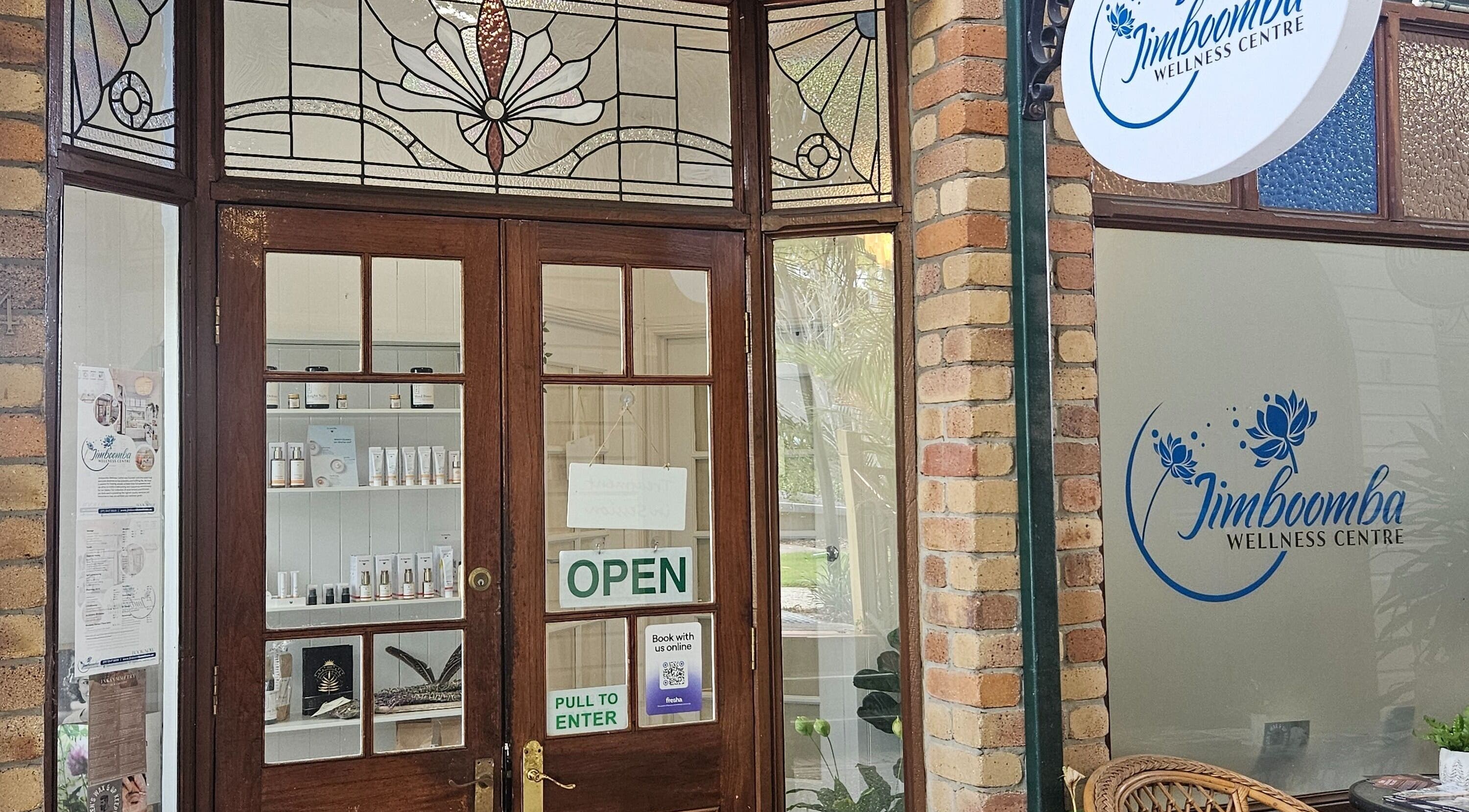 The inviting entrance of Jimboomba Esthetics | Skin | Brows | Lashes in Jimboomba, Queensland, AU.