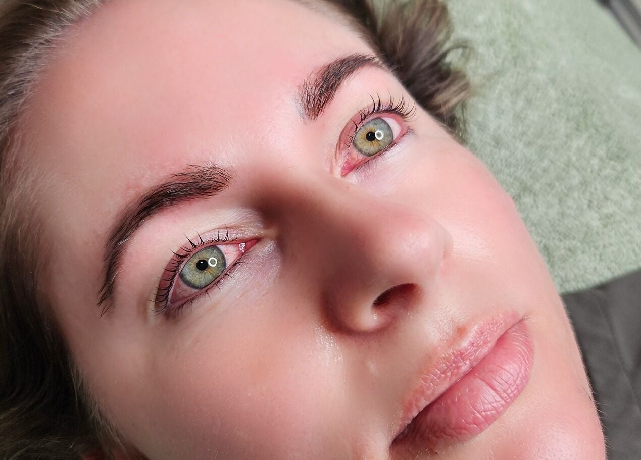 Close-up of refreshed skin and defined brows at Jimboomba Esthetics | Skin | Brows | Lashes, Jimboomba, Queensland, AU.